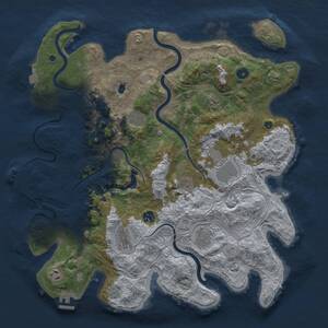 Thumbnail Rust Map: Procedural Map, Size: 4250, Seed: 14340723, 15 Monuments