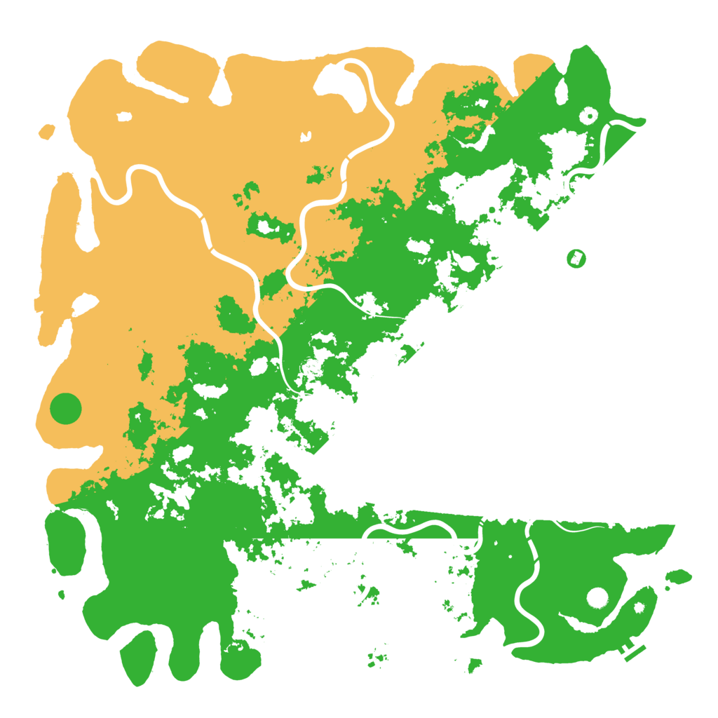 Biome Rust Map: Procedural Map, Size: 6000, Seed: 19277805