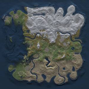 Thumbnail Rust Map: Procedural Map, Size: 4250, Seed: 14285, 17 Monuments