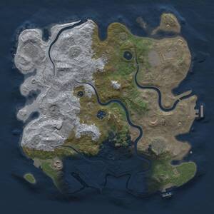 Thumbnail Rust Map: Procedural Map, Size: 3700, Seed: 746327784, 15 Monuments