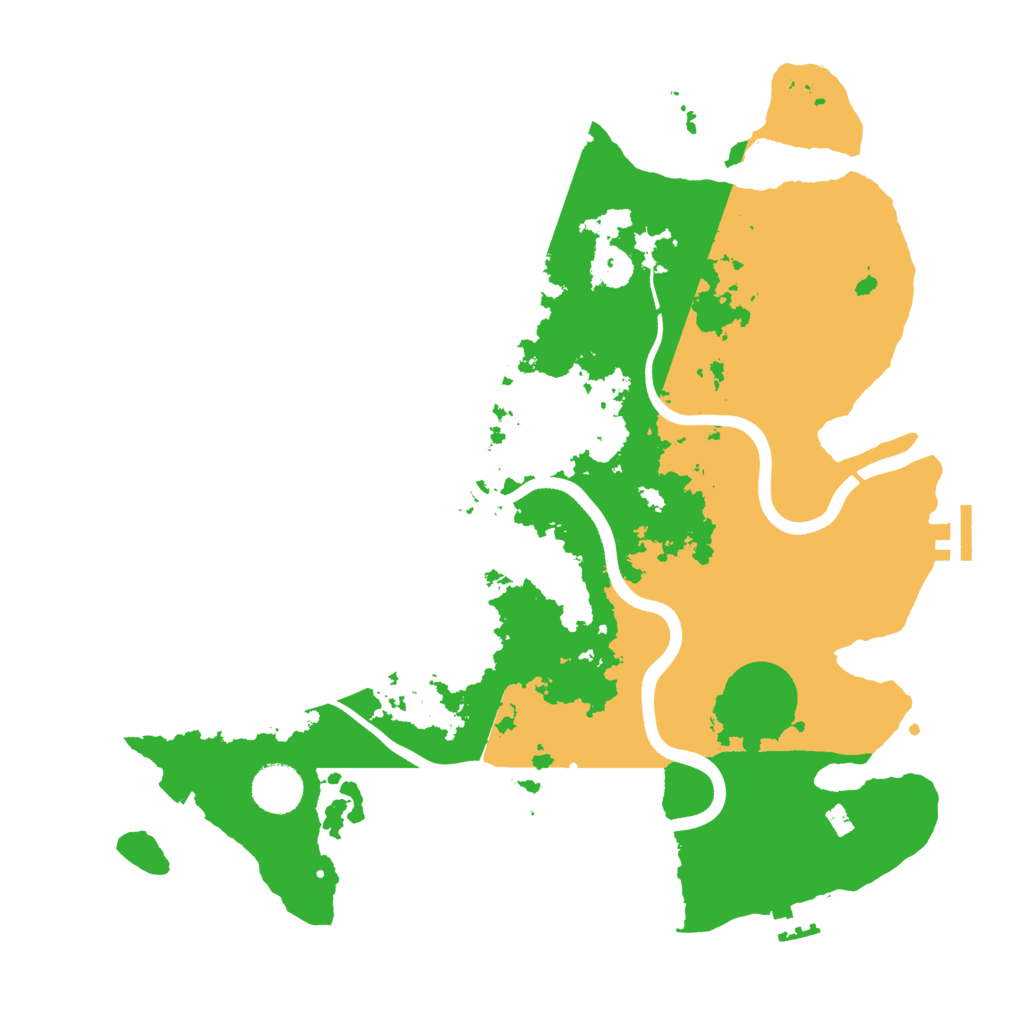 Biome Rust Map: Procedural Map, Size: 3700, Seed: 746327784