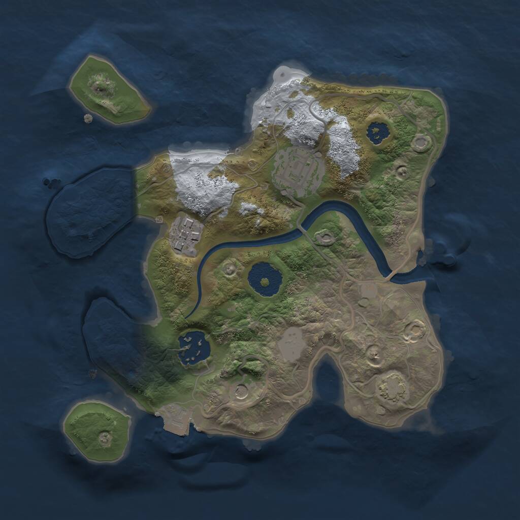 Rust Map: Procedural Map, Size: 2345, Seed: 1272615769, 6 Monuments