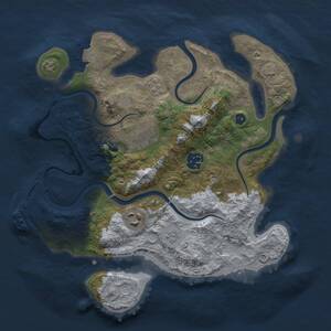Thumbnail Rust Map: Procedural Map, Size: 3000, Seed: 31256, 9 Monuments