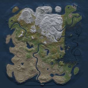 Thumbnail Rust Map: Procedural Map, Size: 4500, Seed: 980433381, 17 Monuments