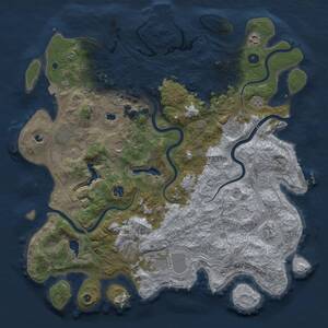 Thumbnail Rust Map: Procedural Map, Size: 4500, Seed: 1593717946, 15 Monuments