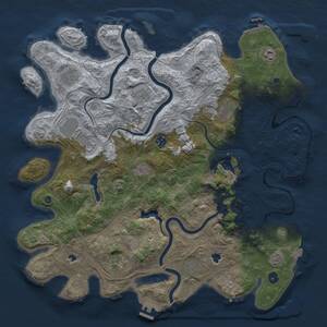 Thumbnail Rust Map: Procedural Map, Size: 4500, Seed: 1020, 16 Monuments