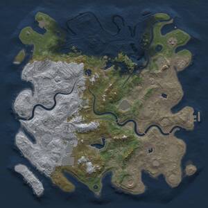 Thumbnail Rust Map: Procedural Map, Size: 4500, Seed: 800206238, 17 Monuments