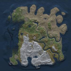 Thumbnail Rust Map: Procedural Map, Size: 4000, Seed: 24551404, 14 Monuments