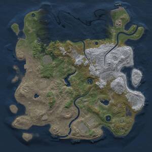 Thumbnail Rust Map: Procedural Map, Size: 4000, Seed: 886425, 16 Monuments