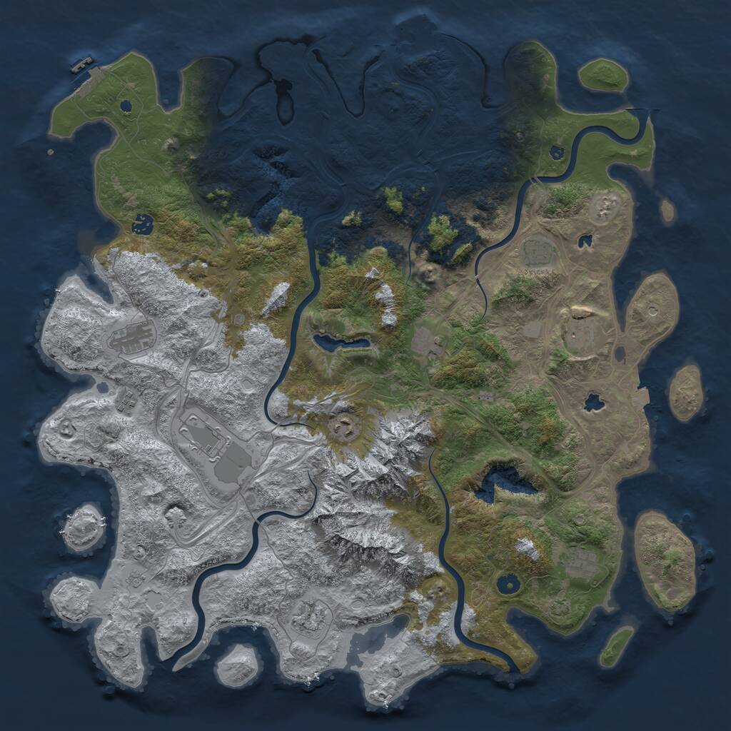 Rust Map: Procedural Map, Size: 5000, Seed: 1511102171, 16 Monuments