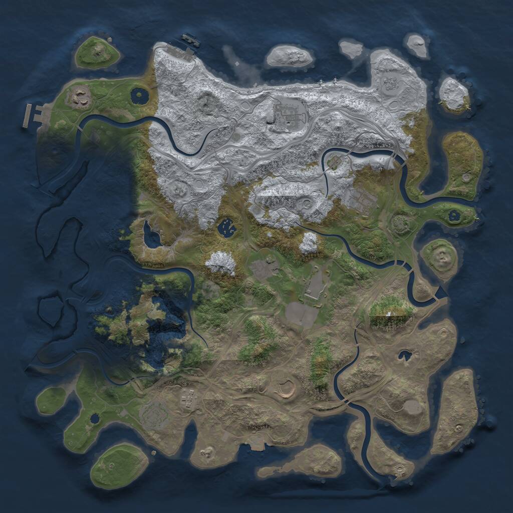 Rust Map: Procedural Map, Size: 4300, Seed: 766, 15 Monuments