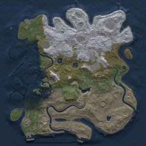 Thumbnail Rust Map: Procedural Map, Size: 4000, Seed: 1397184228, 16 Monuments