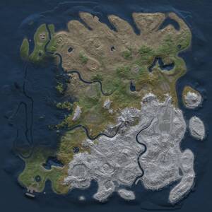 Thumbnail Rust Map: Procedural Map, Size: 5000, Seed: 1380007166, 17 Monuments