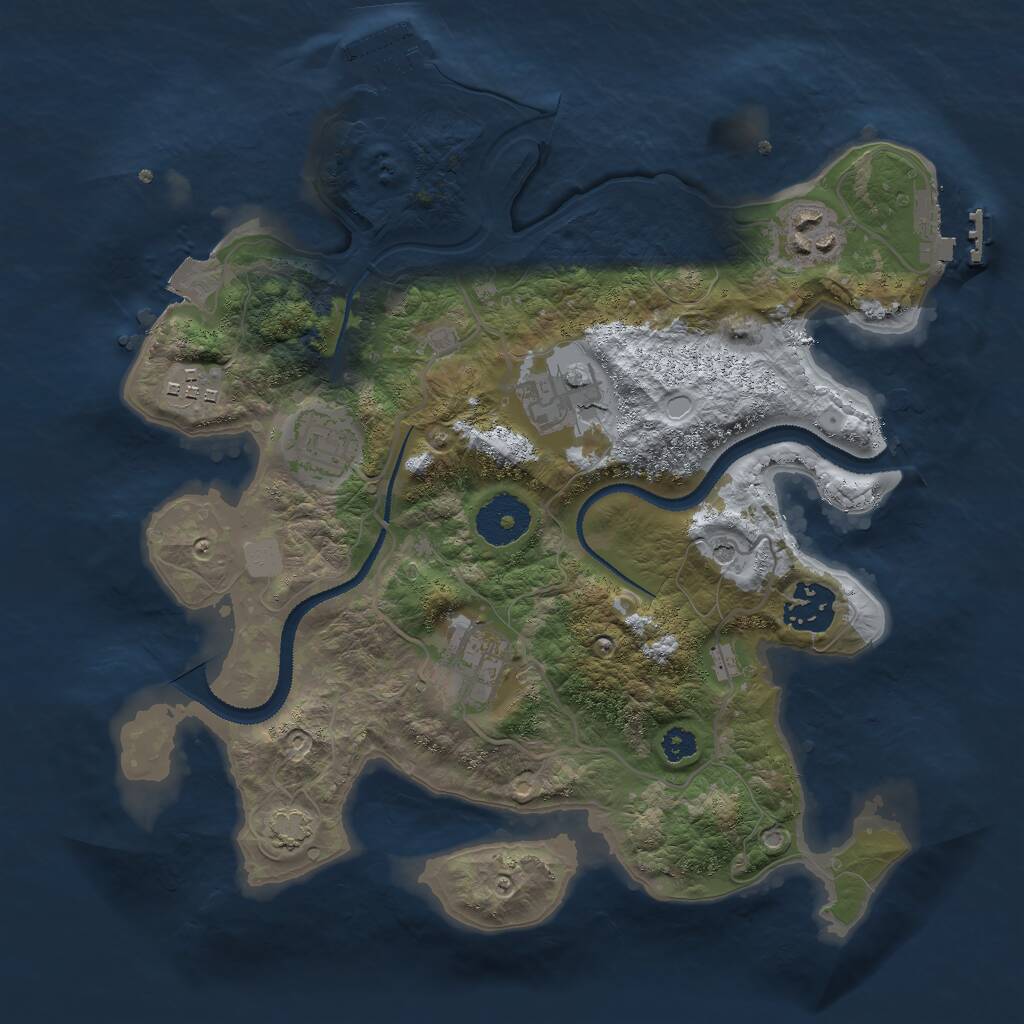 Rust Map: Procedural Map, Size: 3000, Seed: 2025100415, 11 Monuments