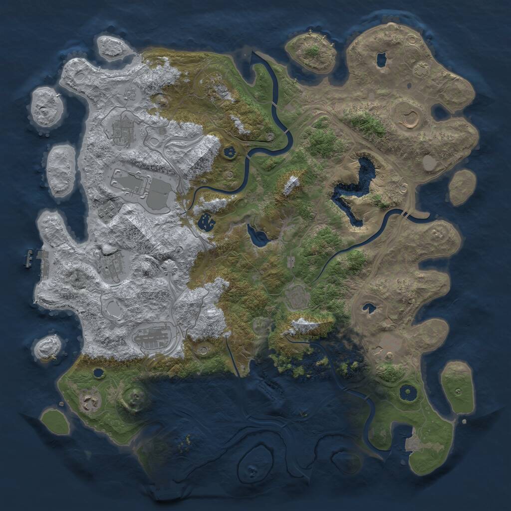 Rust Map: Procedural Map, Size: 4500, Seed: 1563504017, 17 Monuments