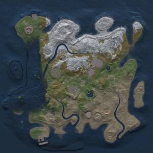 Thumbnail Rust Map: Procedural Map, Size: 3500, Seed: 640467015, 13 Monuments