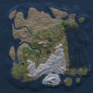 Thumbnail Rust Map: Procedural Map, Size: 3500, Seed: 1153980438, 13 Monuments