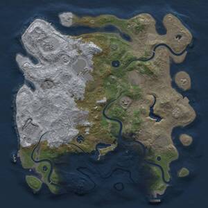Thumbnail Rust Map: Procedural Map, Size: 4000, Seed: 499103356, 15 Monuments
