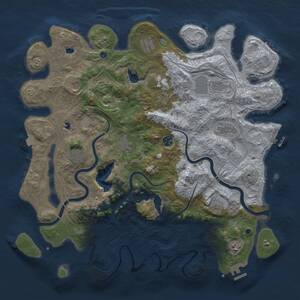 Thumbnail Rust Map: Procedural Map, Size: 4500, Seed: 198178831, 17 Monuments