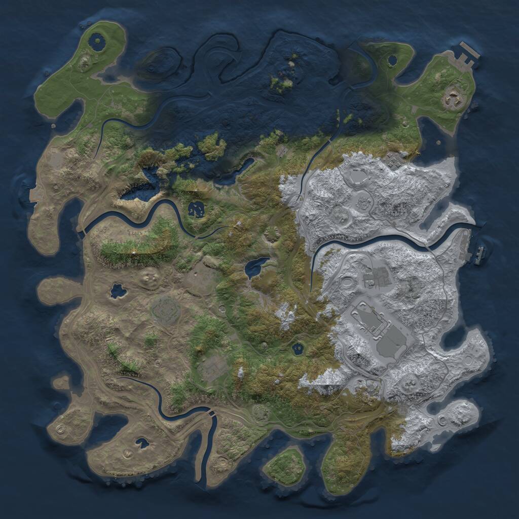 Rust Map: Procedural Map, Size: 4500, Seed: 382027404, 15 Monuments
