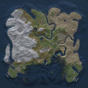 Thumbnail Rust Map: Procedural Map, Size: 4000, Seed: 8452, 17 Monuments
