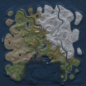 Thumbnail Rust Map: Procedural Map, Size: 4500, Seed: 1202170575, 17 Monuments