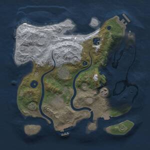 Thumbnail Rust Map: Procedural Map, Size: 3000, Seed: 854951433, 10 Monuments