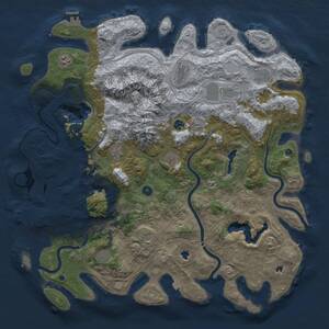 Thumbnail Rust Map: Procedural Map, Size: 5000, Seed: 40251065, 17 Monuments
