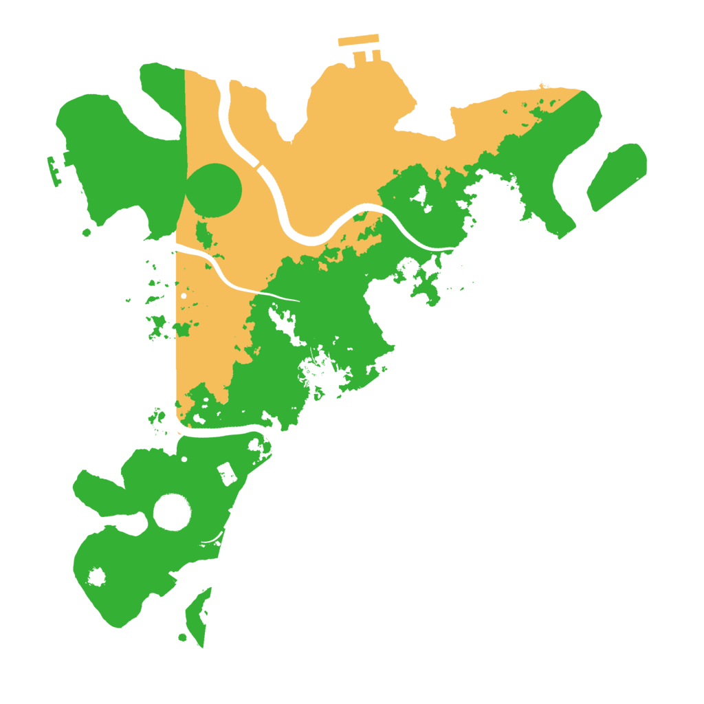 Biome Rust Map: Procedural Map, Size: 3500, Seed: 1999870408
