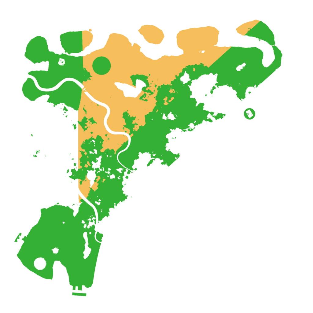 Biome Rust Map: Procedural Map, Size: 4500, Seed: 1999216005