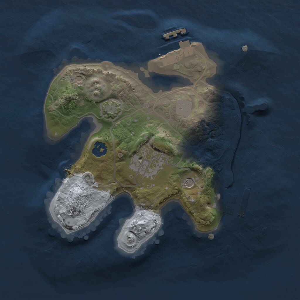 Rust Map: Procedural Map, Size: 2000, Seed: 416131902, 6 Monuments