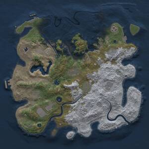 Thumbnail Rust Map: Procedural Map, Size: 4000, Seed: 1953332992, 16 Monuments
