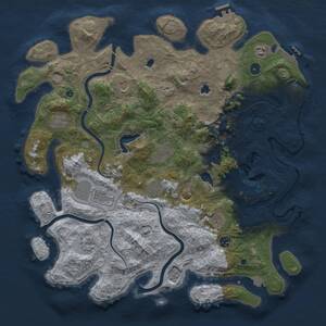 Thumbnail Rust Map: Procedural Map, Size: 4500, Seed: 236661732, 17 Monuments