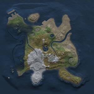 Thumbnail Rust Map: Procedural Map, Size: 2500, Seed: 9903763, 8 Monuments