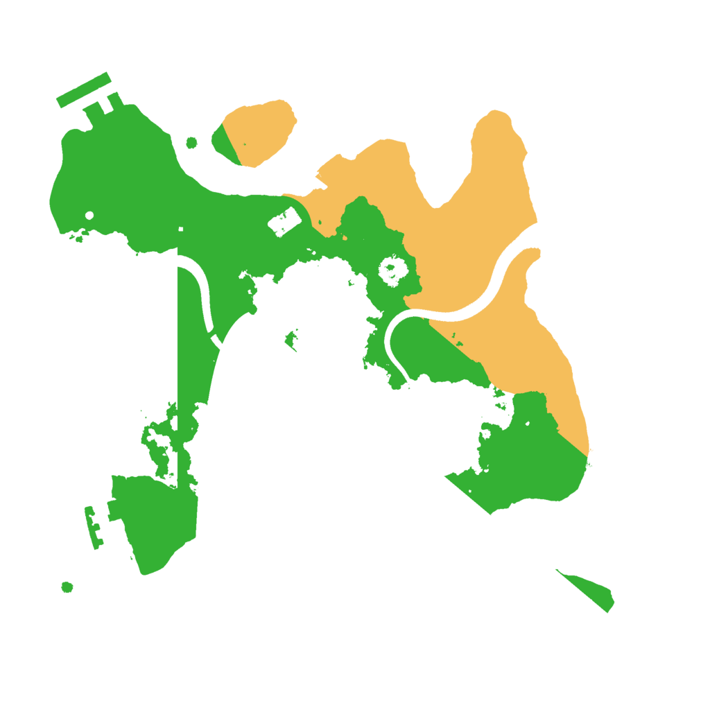 Biome Rust Map: Procedural Map, Size: 2500, Seed: 9903763