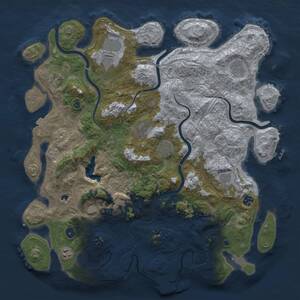 Thumbnail Rust Map: Procedural Map, Size: 4500, Seed: 249059622, 16 Monuments