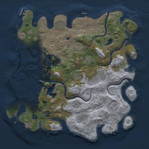 Thumbnail Rust Map: Procedural Map, Size: 4250, Seed: 34875516, 16 Monuments