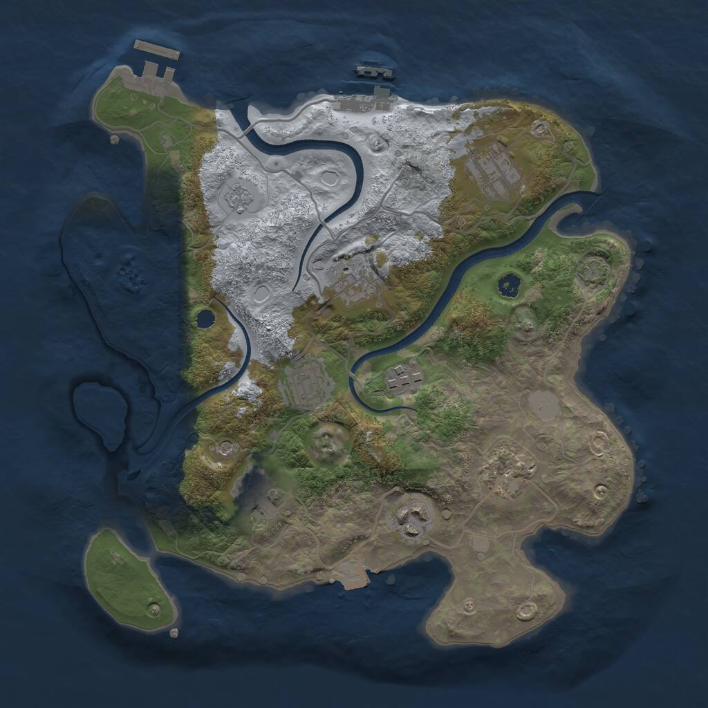 Rust Map: Procedural Map, Size: 3100, Seed: 29999, 13 Monuments