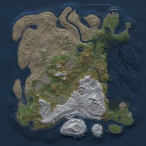 Thumbnail Rust Map: Procedural Map, Size: 3850, Seed: 1153980438, 14 Monuments