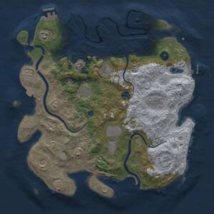 Thumbnail Rust Map: Procedural Map, Size: 3700, Seed: 71151965, 15 Monuments