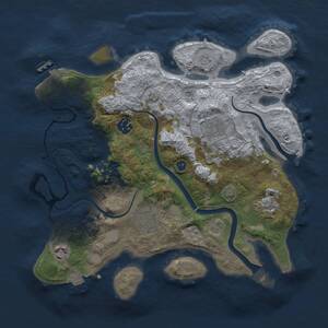 Thumbnail Rust Map: Procedural Map, Size: 3222, Seed: 493705415, 11 Monuments