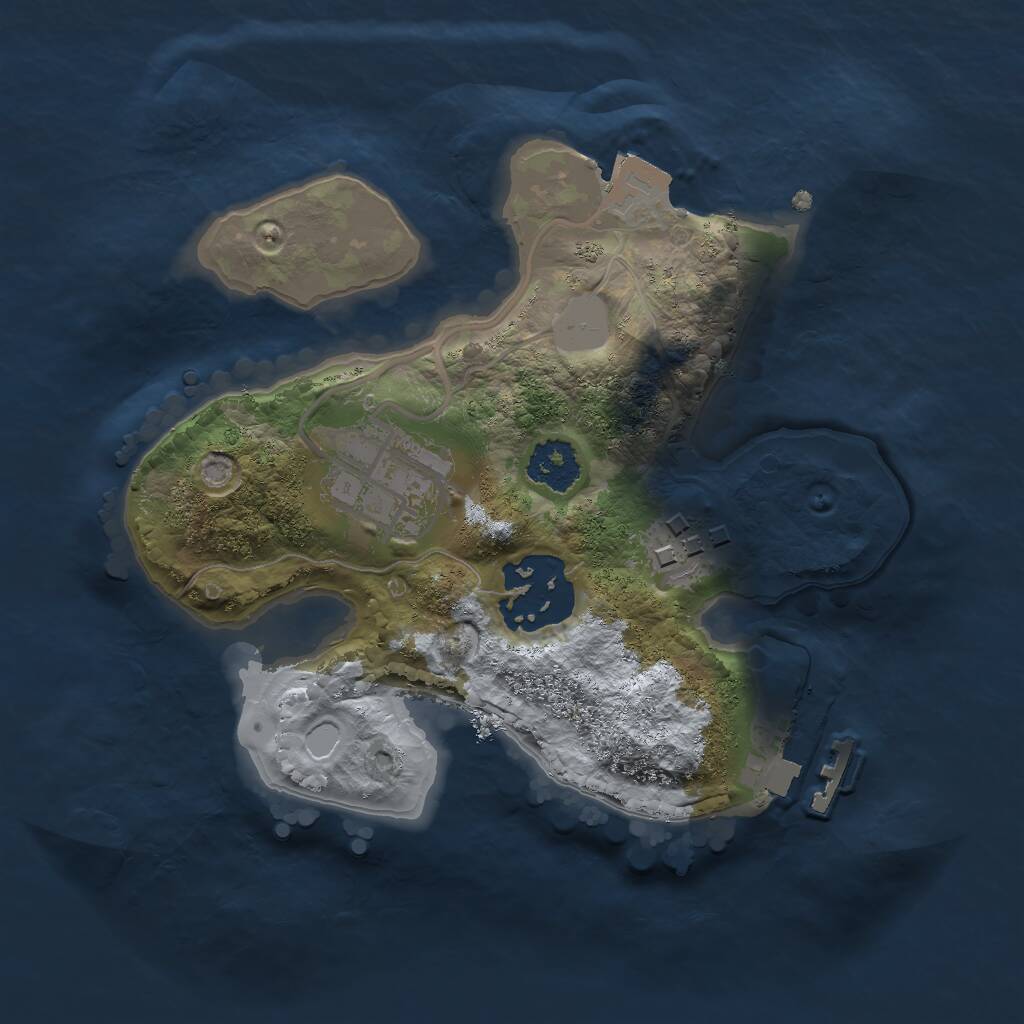 Rust Map: Procedural Map, Size: 2000, Seed: 456234, 5 Monuments