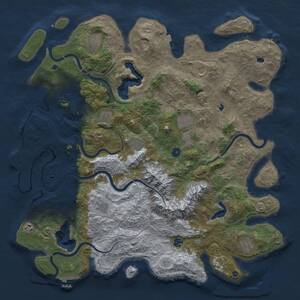Thumbnail Rust Map: Procedural Map, Size: 5000, Seed: 61888611, 17 Monuments