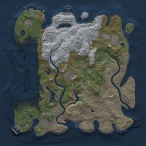 Thumbnail Rust Map: Procedural Map, Size: 4000, Seed: 951557830, 15 Monuments