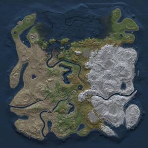 Thumbnail Rust Map: Procedural Map, Size: 4250, Seed: 777846660, 15 Monuments