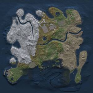 Thumbnail Rust Map: Procedural Map, Size: 3500, Seed: 451742, 14 Monuments