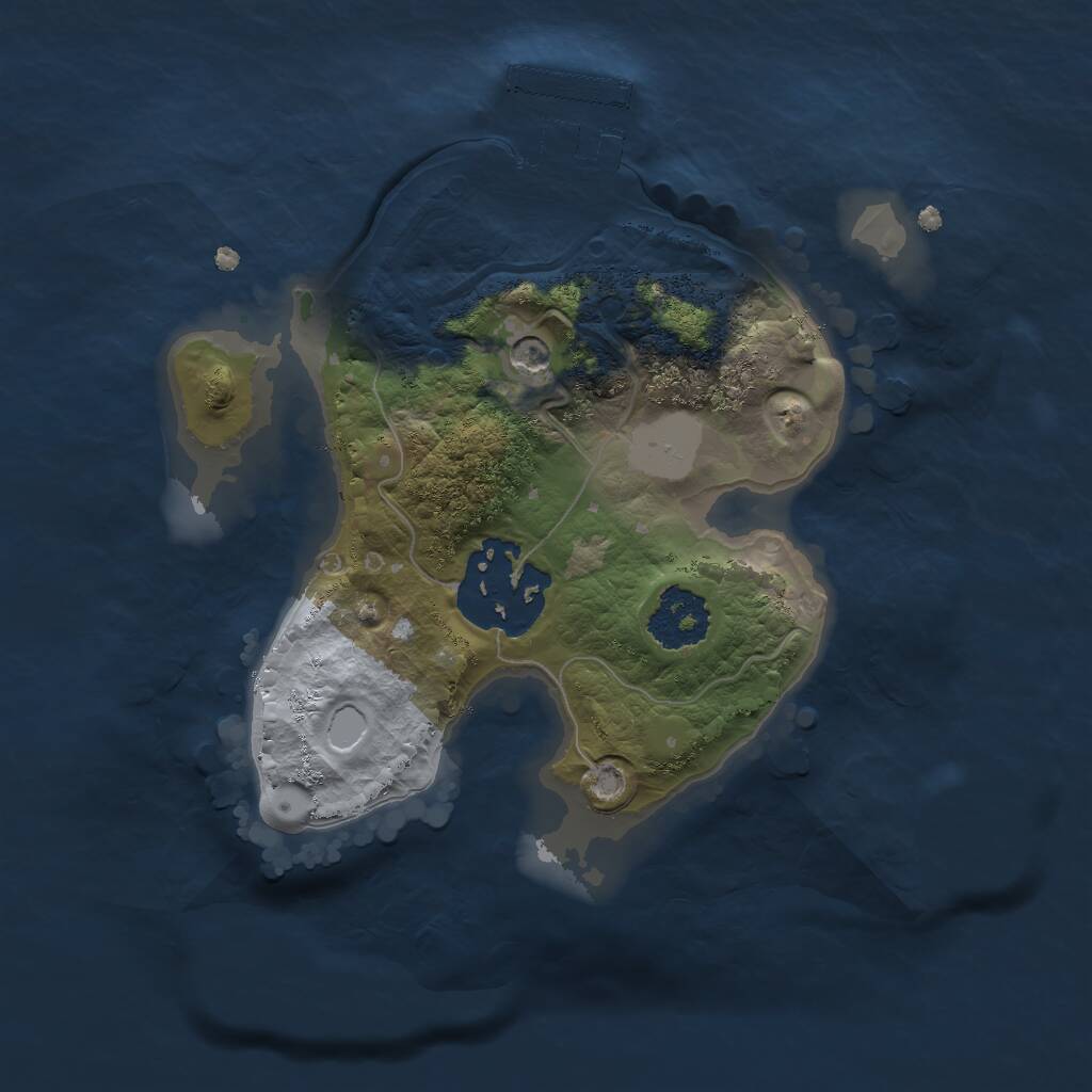 Rust Map: Procedural Map, Size: 1800, Seed: 846183553, 4 Monuments
