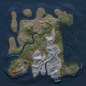 Thumbnail Rust Map: Procedural Map, Size: 3000, Seed: 717072314, 11 Monuments