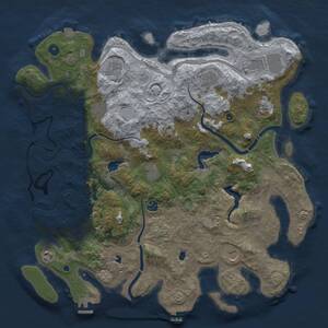 Thumbnail Rust Map: Procedural Map, Size: 4500, Seed: 5731, 16 Monuments