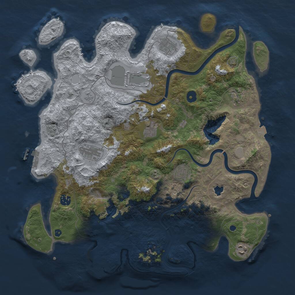 Rust Map: Procedural Map, Size: 4000, Seed: 1488725651, 15 Monuments
